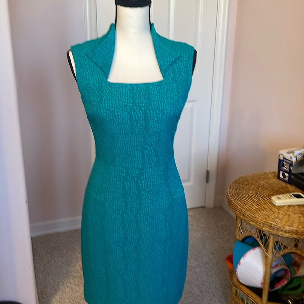 Mark New York green textured work or evening dress